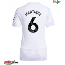 Camiseta Manchester United Lisandro Martinez #6 Visitante Equipación para mujer 2025-26 manga corta